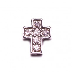 Silver Cross with Sparkles